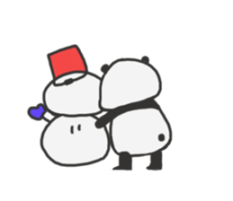 The sleeping is eating panda fall winter sticker #8160395