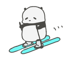 The sleeping is eating panda fall winter sticker #8160396