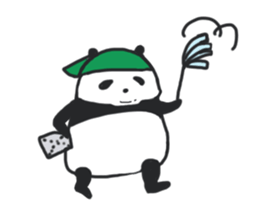 The sleeping is eating panda fall winter sticker #8160398