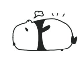 The sleeping is eating panda fall winter sticker #8160399