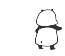 The sleeping is eating panda fall winter sticker #8160400