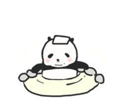 The sleeping is eating panda fall winter sticker #8160402