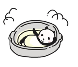 The sleeping is eating panda fall winter sticker #8160403