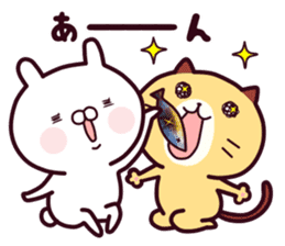 Cat & Rabbit (Happy Lovely Fun Couple) sticker #8160417