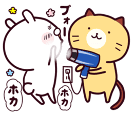 Cat & Rabbit (Happy Lovely Fun Couple) sticker #8160419
