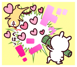 Cat & Rabbit (Happy Lovely Fun Couple) sticker #8160421