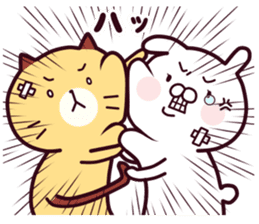 Cat & Rabbit (Happy Lovely Fun Couple) sticker #8160424