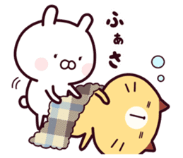 Cat & Rabbit (Happy Lovely Fun Couple) sticker #8160441