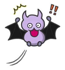 small bat and halloween sticker #8161097