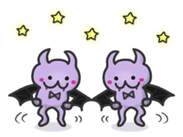 small bat and halloween sticker #8161101