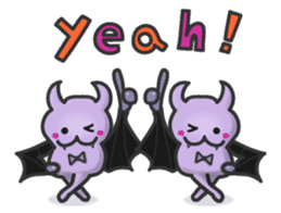 small bat and halloween sticker #8161102