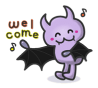 small bat and halloween sticker #8161103