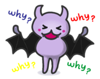 small bat and halloween sticker #8161104