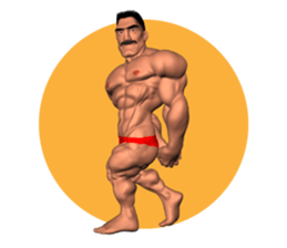 Bodybuilder Dad English Version sticker #8161805