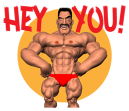 Bodybuilder Dad English Version sticker #8161834