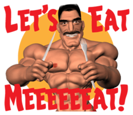 Bodybuilder Dad English Version sticker #8161836