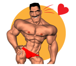 Bodybuilder Dad English Version sticker #8161840
