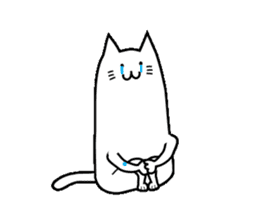 Long-bodied Cat sticker #8161935