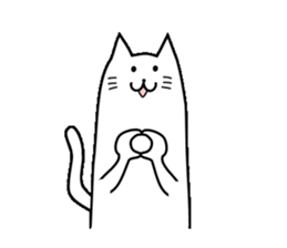 Long-bodied Cat sticker #8161942