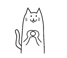 Long-bodied Cat sticker #8161942