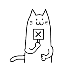 Long-bodied Cat sticker #8161943