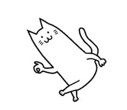 Long-bodied Cat sticker #8161953