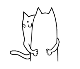 Long-bodied Cat sticker #8161954
