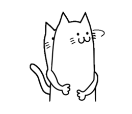 Long-bodied Cat sticker #8161955