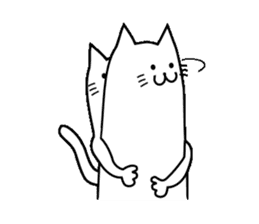 Long-bodied Cat sticker #8161955