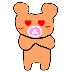 Pig bear sticker