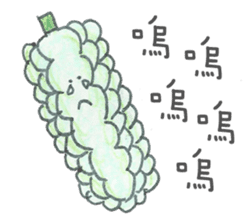 Listening to Vegetables and Fruits sticker #8163455