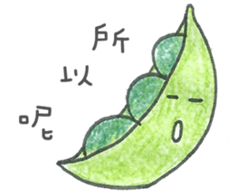 Listening to Vegetables and Fruits sticker #8163461