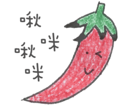 Listening to Vegetables and Fruits sticker #8163462