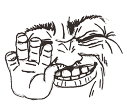 Reaction of the man face 2 sticker #8164536