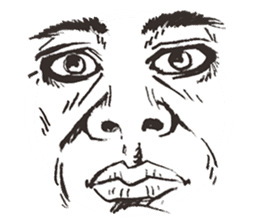 Reaction of the man face 2 sticker #8164549