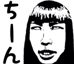 Realistic girl (woodblock print) sticker #8166900