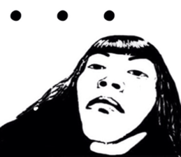 Realistic girl (woodblock print) sticker #8166904