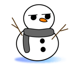 Events Hen round pen winter sticker #8166964