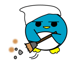 Events Hen round pen winter sticker #8166971