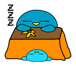 Events Hen round pen winter sticker #8166977