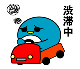 Events Hen round pen winter sticker #8166984