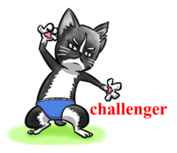 Cat Wrestling sticker #8167124