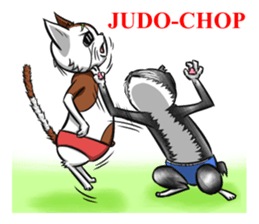 Cat Wrestling sticker #8167128