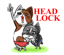 Cat Wrestling sticker #8167129