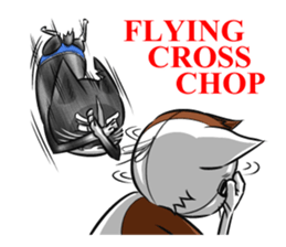 Cat Wrestling sticker #8167133