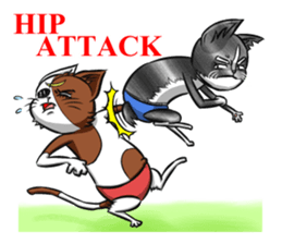 Cat Wrestling sticker #8167135