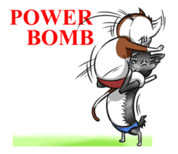 Cat Wrestling sticker #8167136