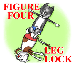 Cat Wrestling sticker #8167138