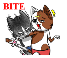 Cat Wrestling sticker #8167145