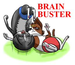 Cat Wrestling sticker #8167154